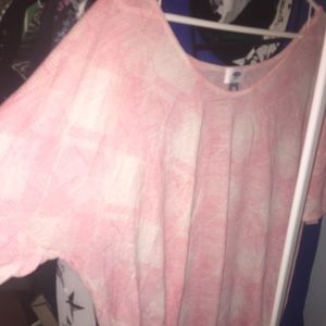 Old Navy 2X pink & white tunic